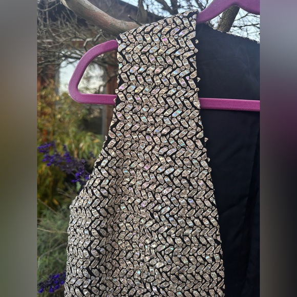 Funky Vintage Vest with Holographic Mylar - Picture 2 of 6